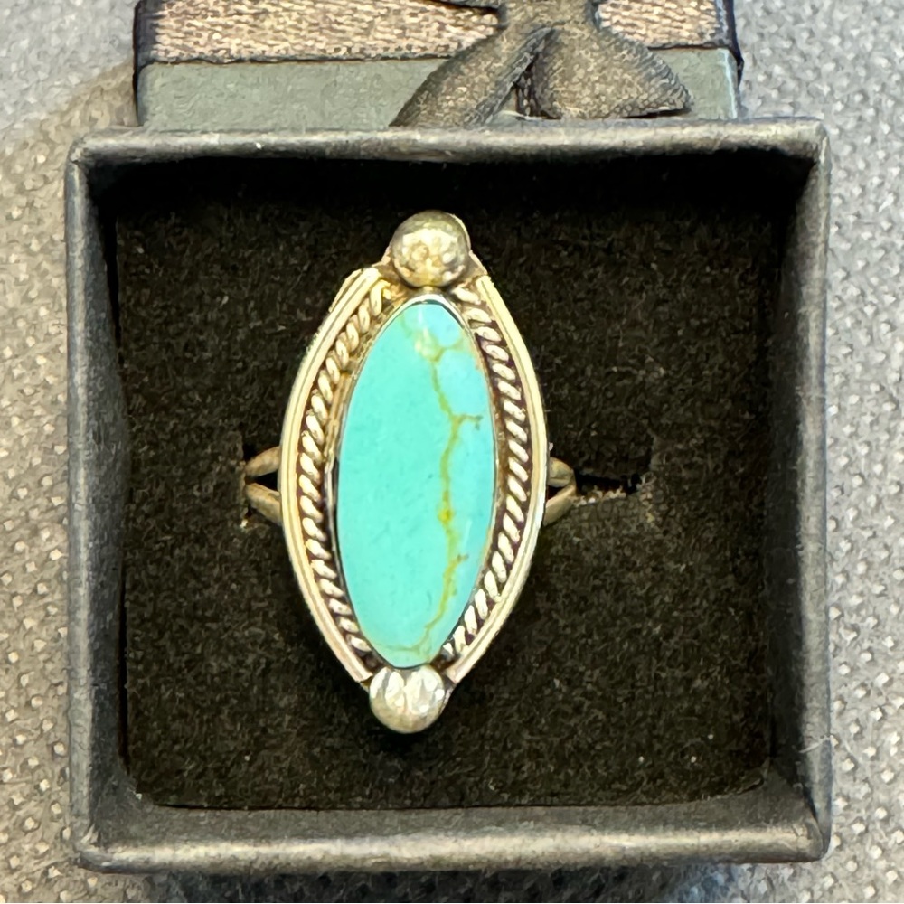 Oblong Turquoise Ring